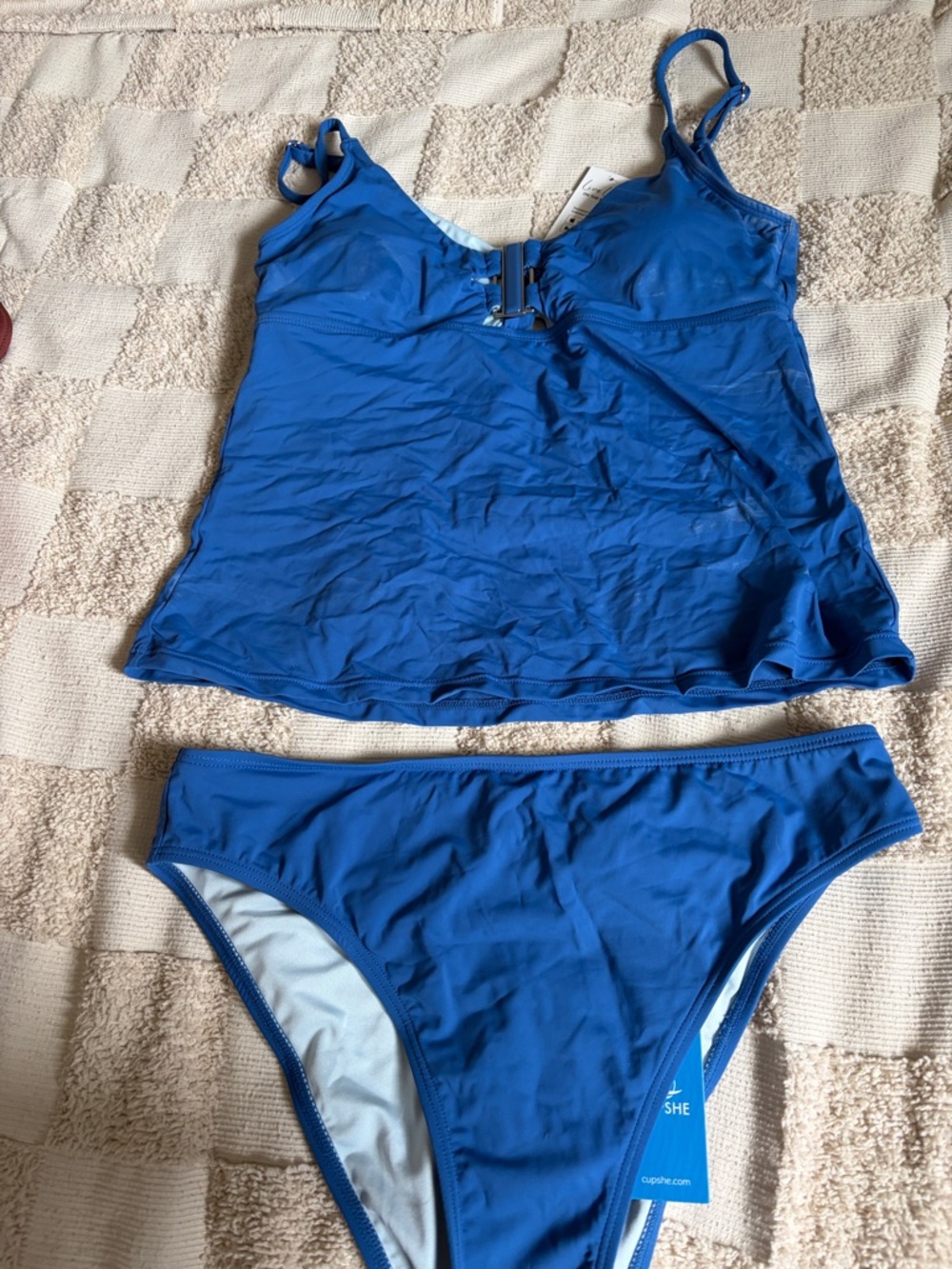Cupshe Blue Women's Tankini Set - NWT